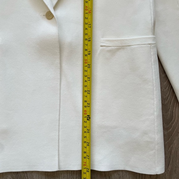 Theory Etiennette Knit Blazer White Jacket Womens Medium M Summer Officewear - Picture 7 of 12